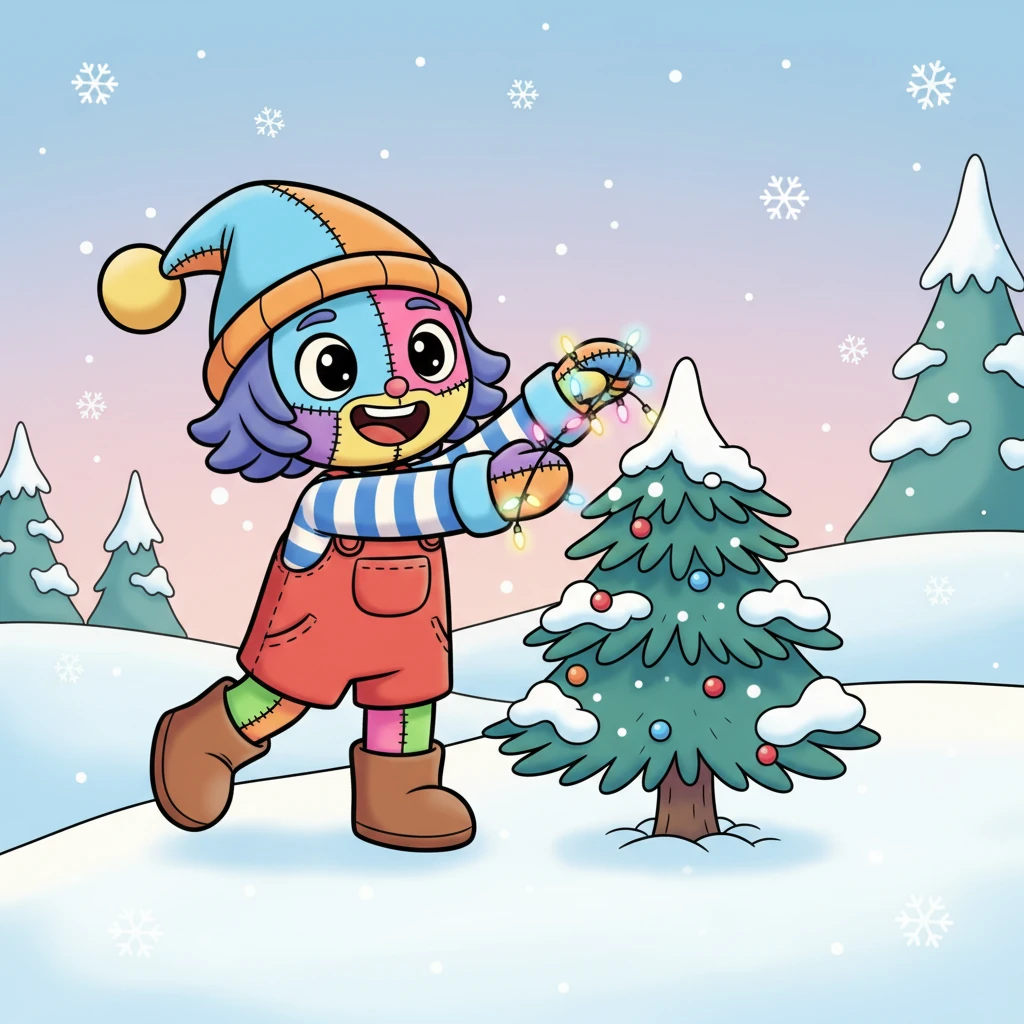 December transforms the landscape into a magical winter wonderland once more. Pip, with a twinkle in their eye, decorates a tiny, snow-dusted evergreen with twinkling lights and colorful berries. It’s a joyful celebration, marking the end of a wonderful year and the promise of new adventures.