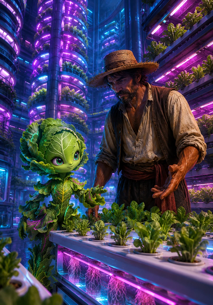 Curiosa, a Cláudia aprende também sobre novas tendências globais de produção, como a hidroponia e a agricultura vertical urbana. Nestes sistemas futuristas, as plantas crescem sem solo, flutuando em soluções aquosas ricas em nutrientes, sob luzes LED perfeitamente calibradas dentro de edifícios. É a tecnologia urbana a responder aos desafios do crescimento demográfico e da escassez de espaço.