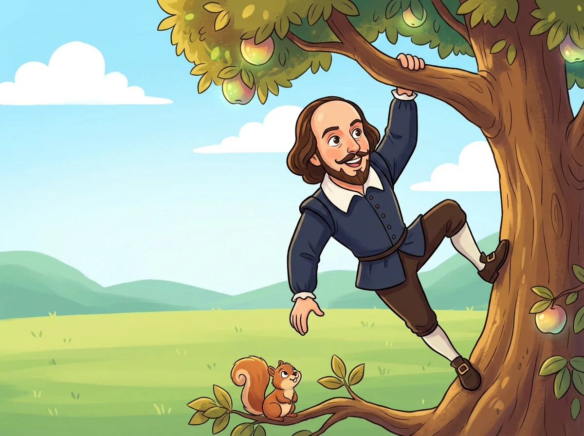 In the bustling market town of Stratford-upon-Avon, a young boy named Will dreamt of stories. He loved listening to the tales told by travelers and merchants, his imagination soaring with every word.