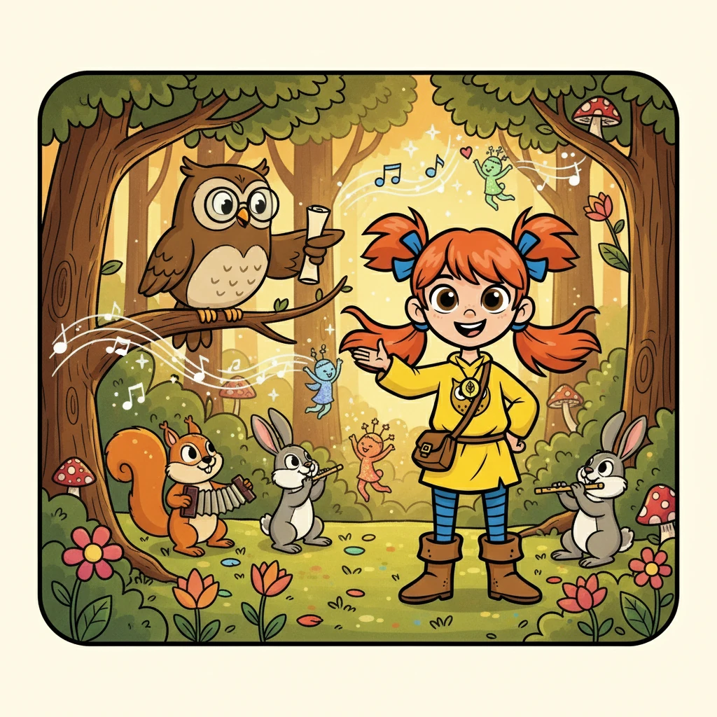 The forest was filled with music again, and Willow, with her friends, celebrated. Professor Hoot congratulated her on her bravery and kindness.