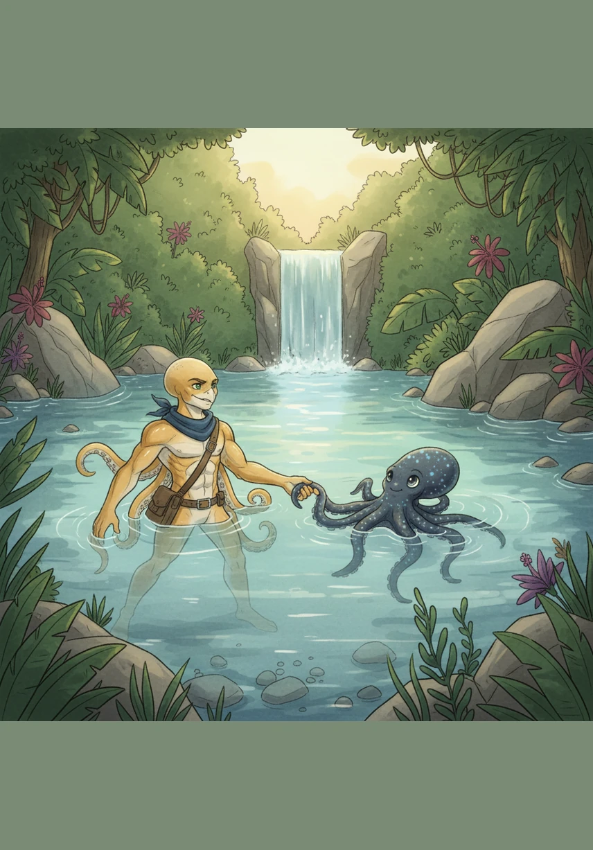 Finally, they realized that life apart was no longer an option and made a daring pact to meet halfway. They chose a hidden, temperate lagoon where the waters were mild, a place where neither had ever ventured before but where they could start anew.