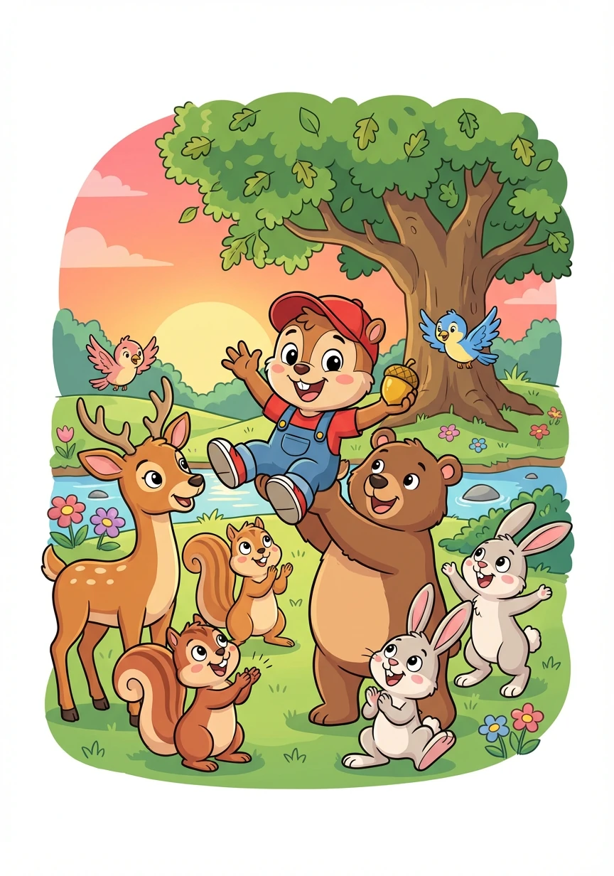 The forest animals rejoiced, chirping and chattering their thanks. Toma, filled with joy, knew he had made a difference. He learned that even the smallest among us can make a big impact, especially when we listen to nature.