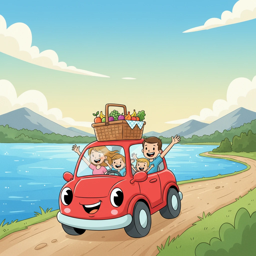 Soon after, Auto Andy, a cheerful red car, zipped onto the scene. He helped a family pack their picnic basket and drove them on an exciting adventure to a sparkling lake, a place they’d only ever dreamed of visiting. Andy gave them the freedom to explore their world, one joyful road trip at a time, with smiles lighting up their faces.