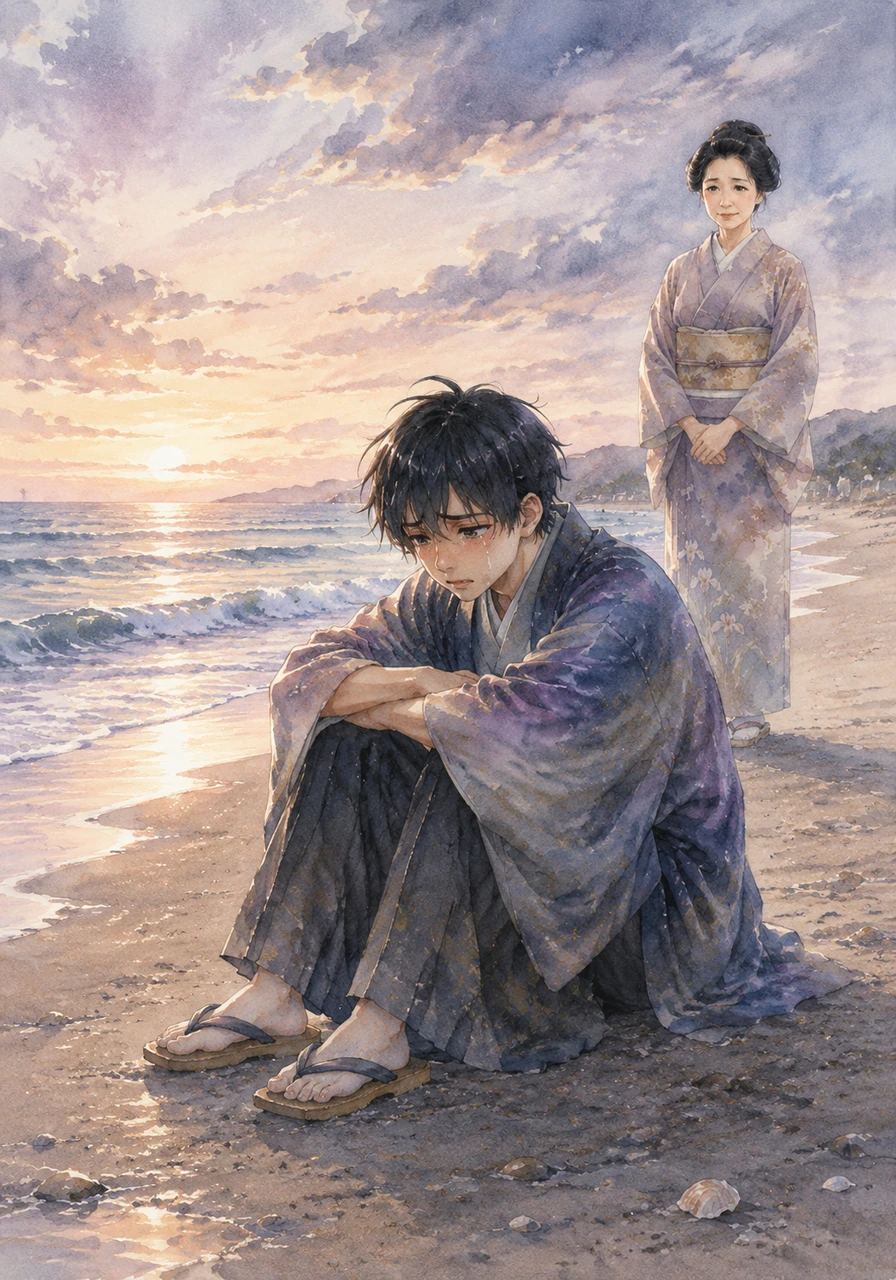 Desperate for something familiar, he makes his way to the edge of the ocean where the waves still whisper the same ancient songs. He sits on the cold sand, the only part of the world that hasn't been completely rewritten by time.