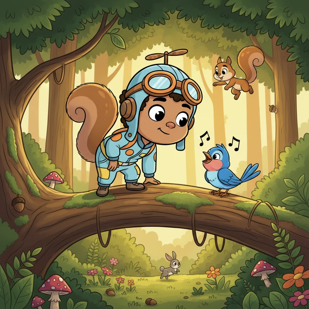 Deep in the sunny forest lived Tupi, a lively little squirrel with a secret wish. He often watched other creatures, feeling a tiny pang of envy for their special talents.
