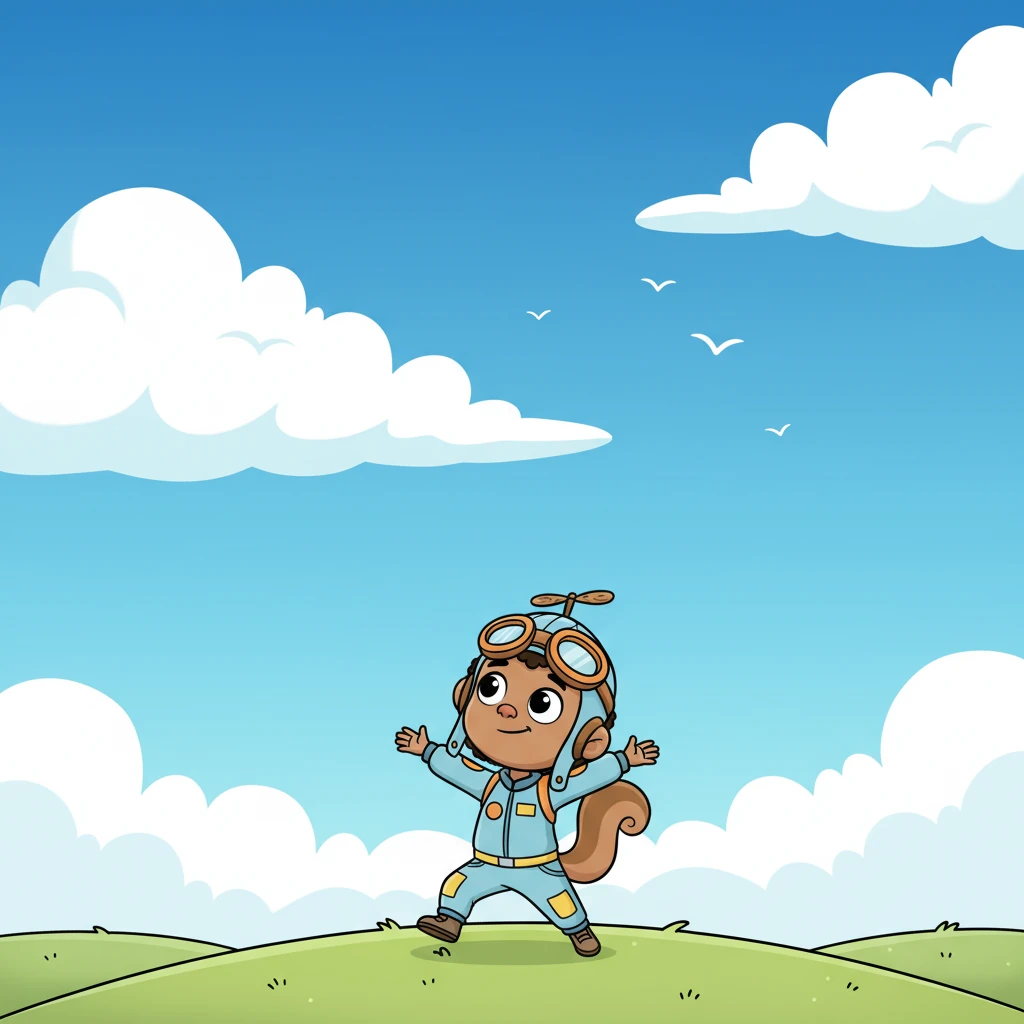 Tupi disliked his own short, scurrying legs, wishing instead for powerful wings. He yearned to touch the fluffy white clouds that drifted lazily across the bright blue sky.