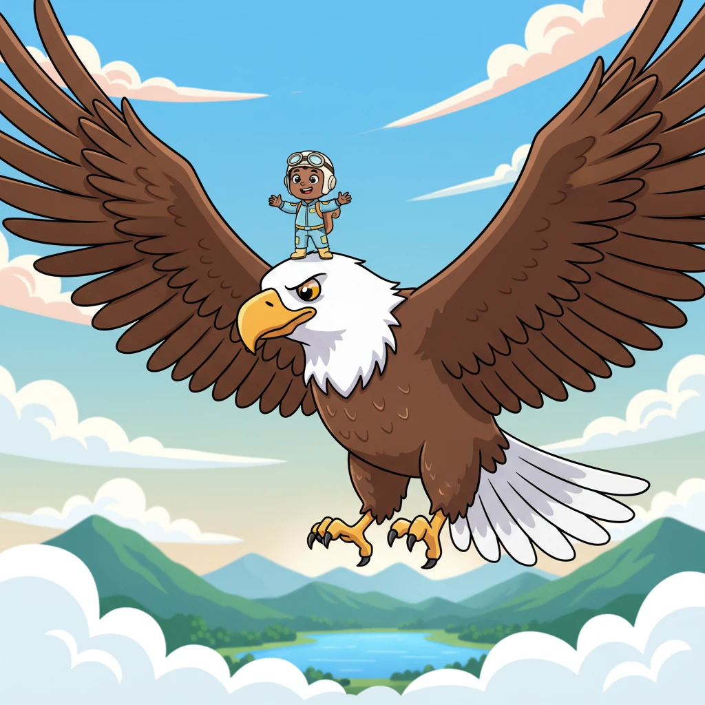 "Thank you, Tupi," the Eagle boomed gently, spreading its massive wings in relief. "My wings take me high, but your agility and small size saved my life." In that moment, Tupi realized that his own unique abilities were truly precious.