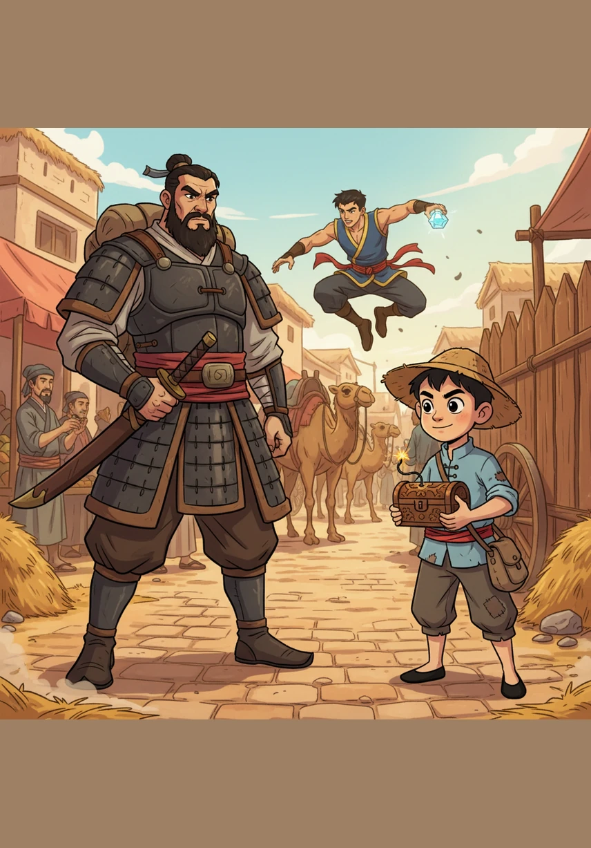 嘎子终于加入了区队，他乔装打扮成卖西瓜的小贩，在烈日下吆喝。趁着胖翻译官低头吃瓜时，他机智地夺下了对方腰间的真家伙，立下了一件大功。