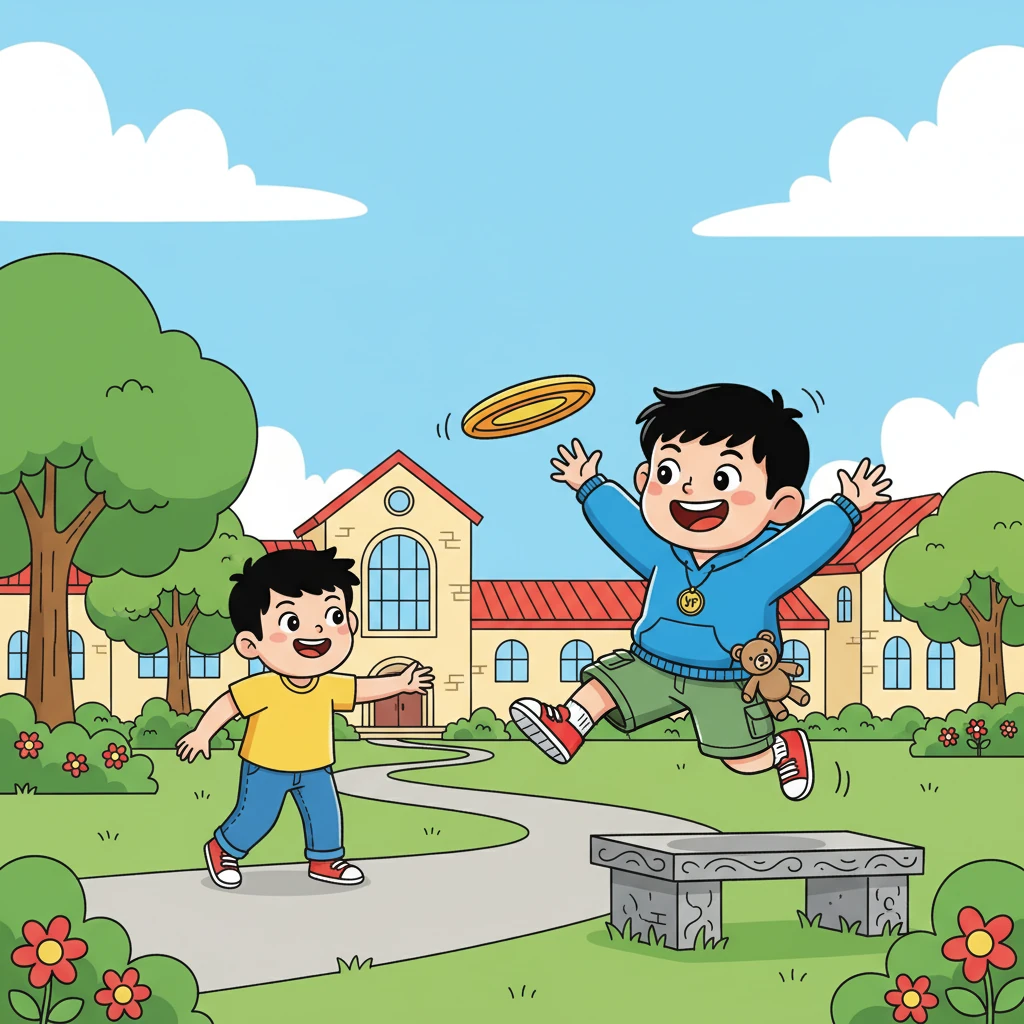 대학교 캠퍼스에서 민수와 준호는 활짝 웃으며 이야기를 나누고 있었다. "우리 대학교 때 기억나? 정말 재미있었어." 민수가 말했다. 준호는 고개를 끄덕이며 "응, 정말 좋았던 시간이었어."라고 답했다. 그들의 젊음과 우정은 빛나는 추억으로 가득했다.