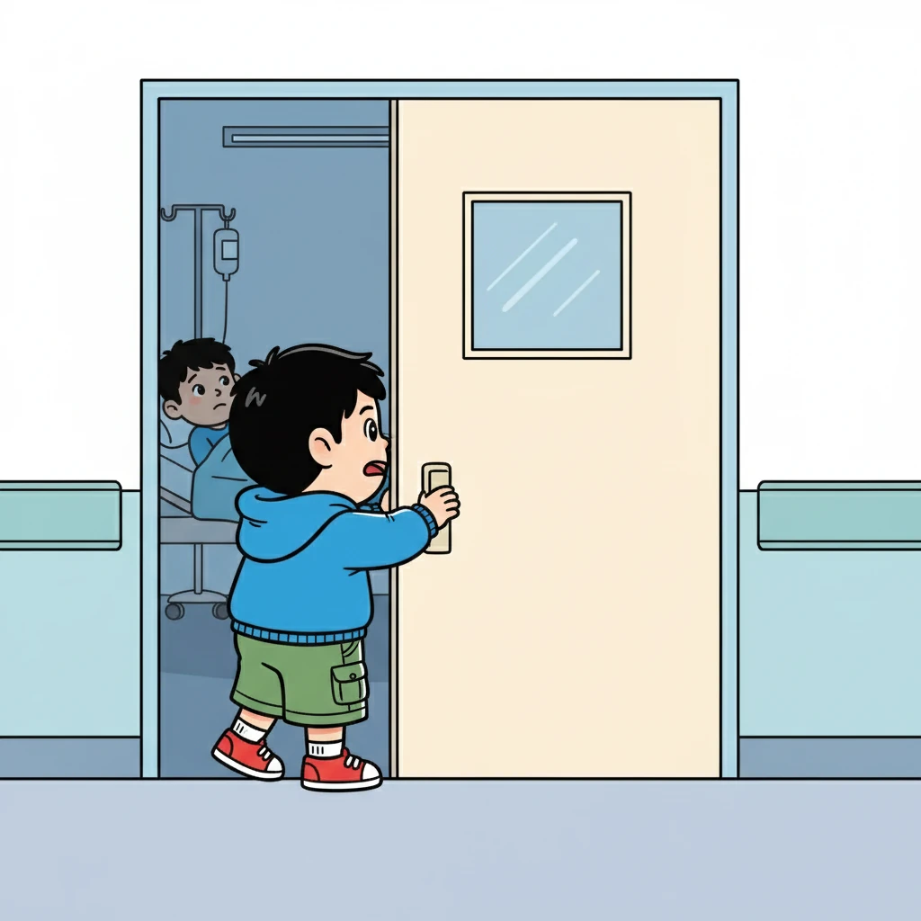 준호는 병실 문을 조심스럽게 열었다. "민수?" 민수는 힘겹게 눈을 떴다. "준... 준호?" 그의 목소리는 떨리고 있었다.