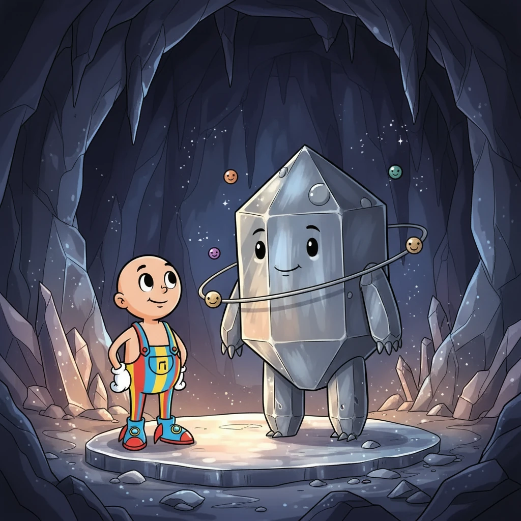 לבסוף, הם הגיעו לאסטטין, יסוד רדיואקטיבי נדיר, שסיפר על תכונותיו המתכתיות ועל היותו נדיר בטבע. אטומי הבינה שגם היסודות הכי מורכבים יכולים להיות מרתקים, והבטיחה להמשיך לחקור את העולם.