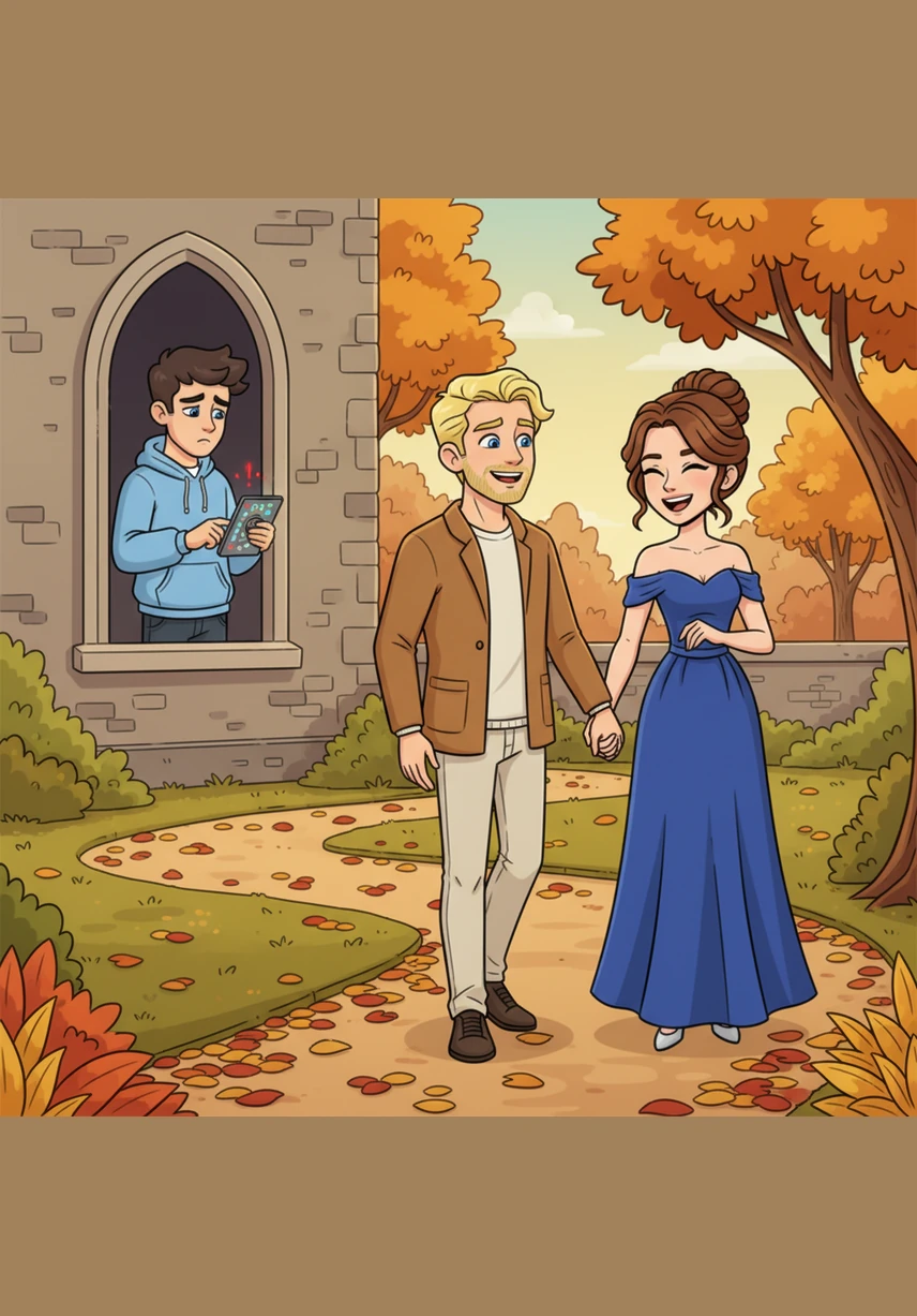 Silas Vane arrives like a burst of sunlight, his golden smile and easy charm offering Elara the escape she desperately craves. They walk through the autumn leaves, their laughter echoing through the gardens while Julian observes from a high window, his heart aching at the sight of her hand in another’s. He turns away to check the security perimeter, knowing the enemies are closing in.