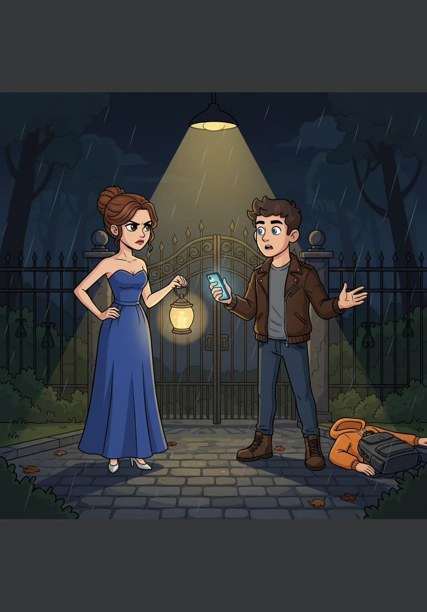 Under the glow of a streetlamp, a woman from the secret organization pleads with Julian to leave his mission and flee with her. Julian’s voice is cold and unwavering as he tells her that his life has only ever belonged to one person. "I only love her," he whispers, his gaze fixed on Elara’s distant window, choosing a lifetime of lonely protection over a moment of personal peace.