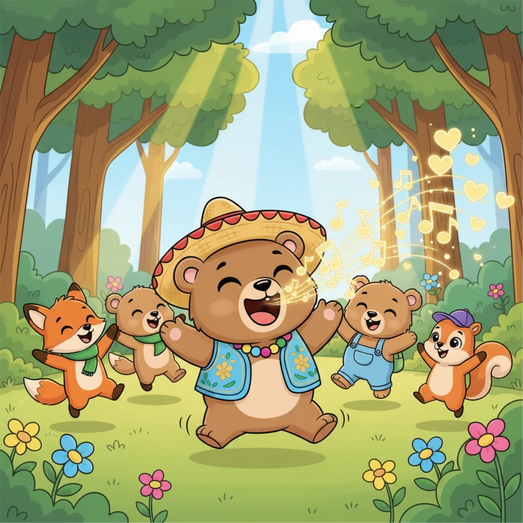 Mudito se quedó inmóvil, comprendiendo. Nadie se reía de su oreja ni la señalaba. Sus amigos veían su risa, su alegría y su gran corazón. Empezó a reír, tan fuerte y feliz, que su risa llenó todo el bosque, entendiendo que las diferencias no importan, solo el corazón que tenemos dentro.