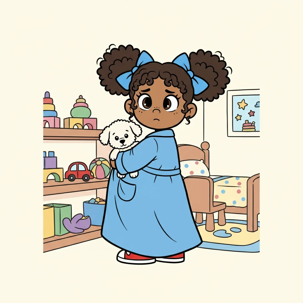 Without a second thought, Mollie, her heart set on the cuddly pup, carefully lifted it from the shelf. She glanced around to make sure no one was watching, then slyly tucked the dog under her dressing gown, hoping to sneak it home.