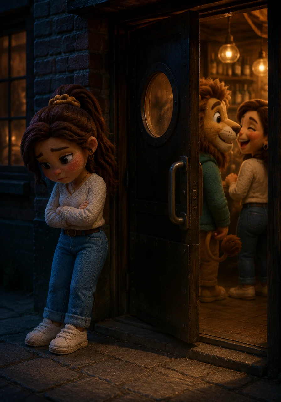 The heavy door of the bar swings shut, cutting off the sound of their laughter and the warmth of the music inside. The space she usually occupies isn't a hole they need to fill; it is just empty air that no one even notices.