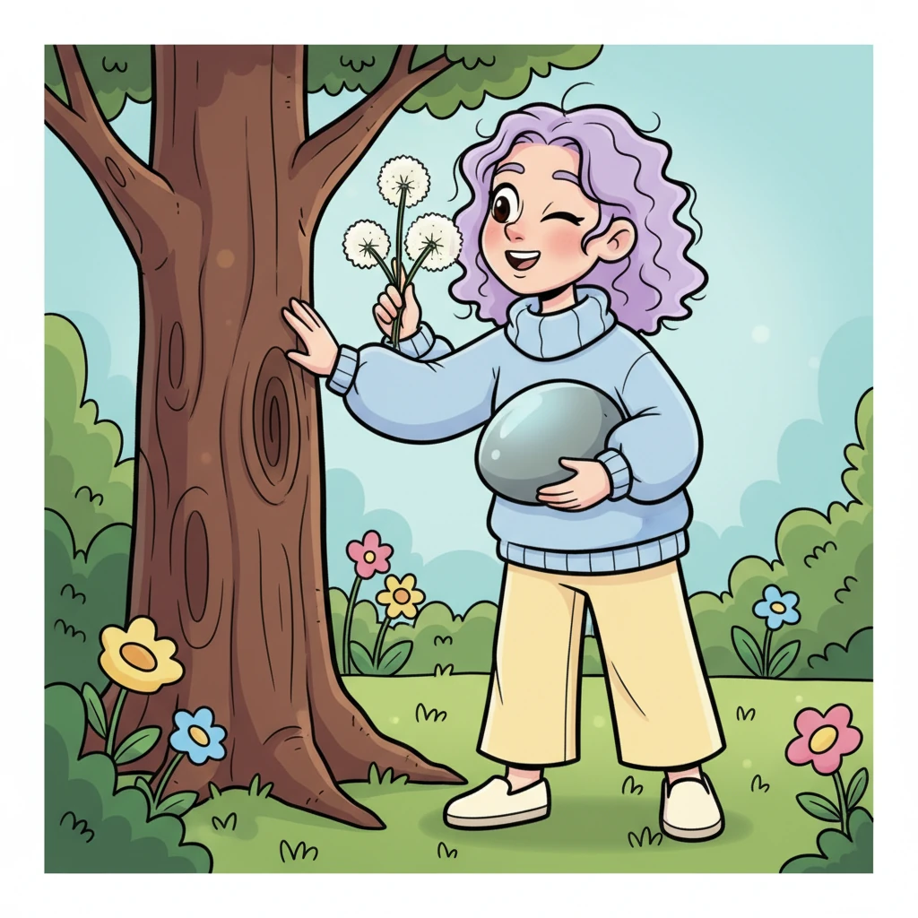 Later, the prompt suggested: "Feel the texture." Lumi, full of newfound curiosity, reached out and touched the rough bark of a tree in her garden. She felt the cool smoothness of a polished stone, and the soft, ticklish fuzz of a dandelion puff, each touch a tiny adventure.