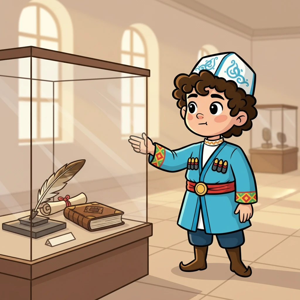 Мектептен кейін Айдар музейге барды. Ол Алаш қайраткерлерінің заттарын көрді. Айдар сол заттарға қарап, олардың рухын сезінді.