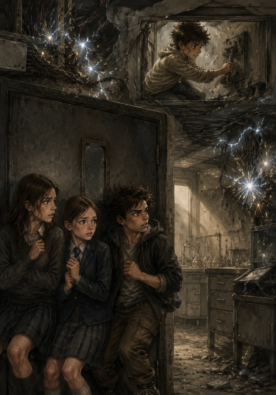 The true test arrived when a sudden, dangerous electrical short circuit in the old science lab trapped a group of students behind a jammed, heavy electronic door. With the teachers out of reach, Oliver realized that his invisibility allowed him to slip through the narrow, broken ventilation shaft without being seen or panicked by the crowd. For the first time in his life, Oliver conquered his paralyzing fear, taking a brave risk to manually release the safety lever from the inside.