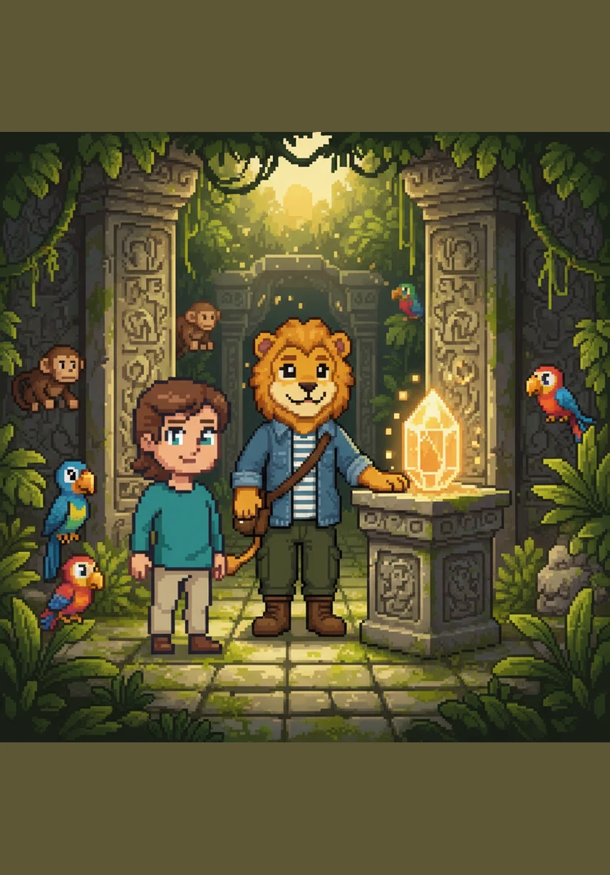 Leo finds a dusty blue backpack in the attic filled with old photos and colorful tickets. He remembers back to when he was just twenty years old, feeling brave and ready to see the whole wide world.