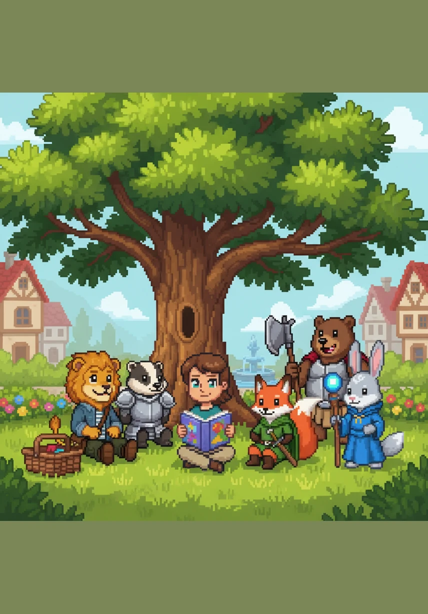 On a sunny day in the park, Leo met a very kind friend who shared his love for books and big adventures. They spent hours talking under a willow tree and realized that life is even better when shared with someone special.