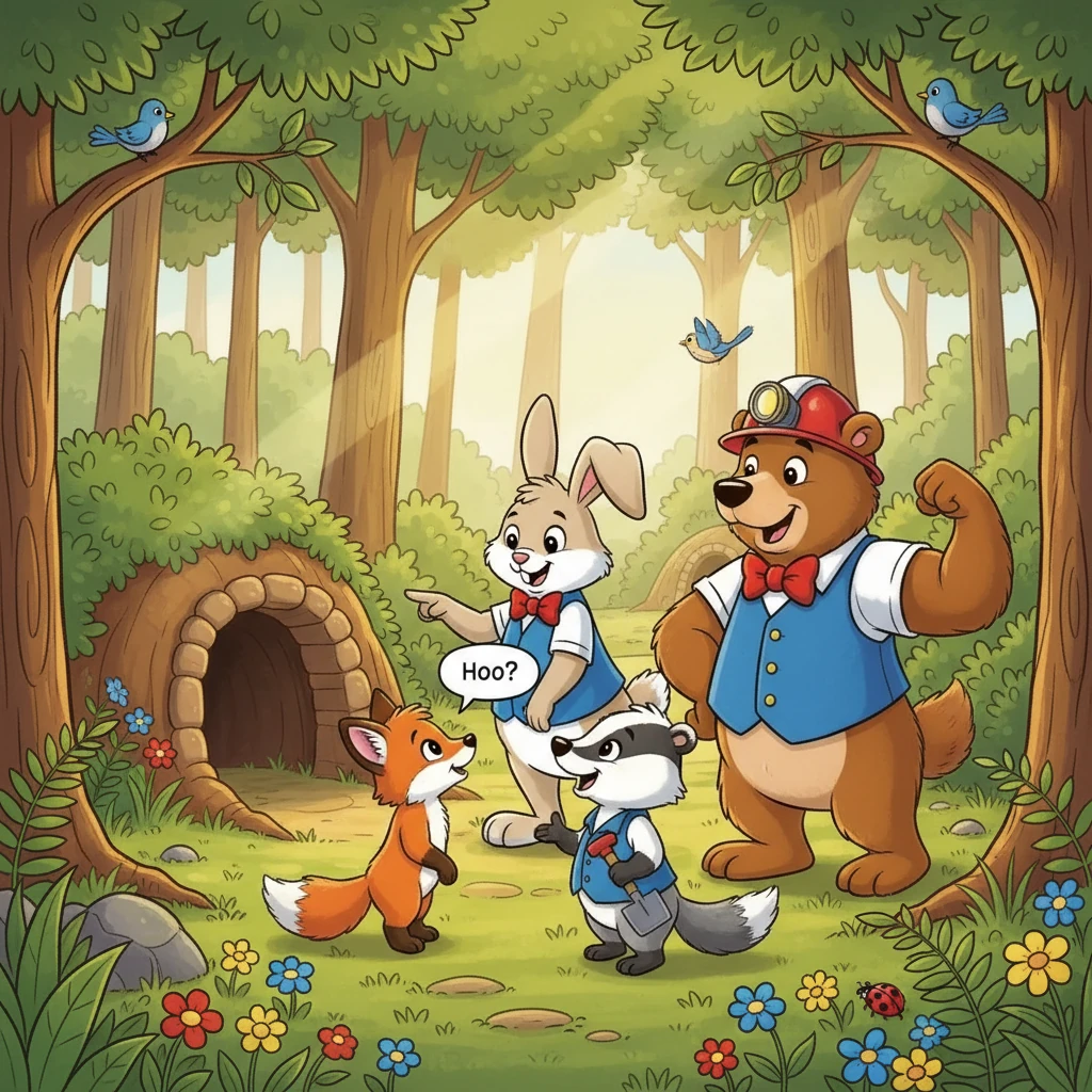 רונה שאלה את אמא ואבא איפה אפשר למצוא ארנב כזה, ורואי הציע רעיון נהדר: ללכת ליער ולחפש במחילות באדמה. רפאל שמח ואמר שהוא ידאג לכח חילוץ.