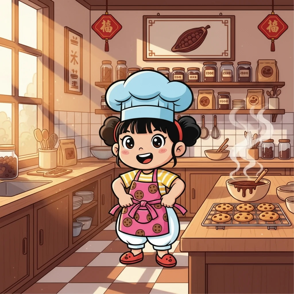 Tammy 畢業於最國際的廚藝學院，滿懷熱情地來到了 Hello Cocoa 工作。 她興奮地穿上圍裙，準備迎接新的挑戰。 陽光灑落在廚房裡，空氣中瀰漫著誘人的巧克力香氣。