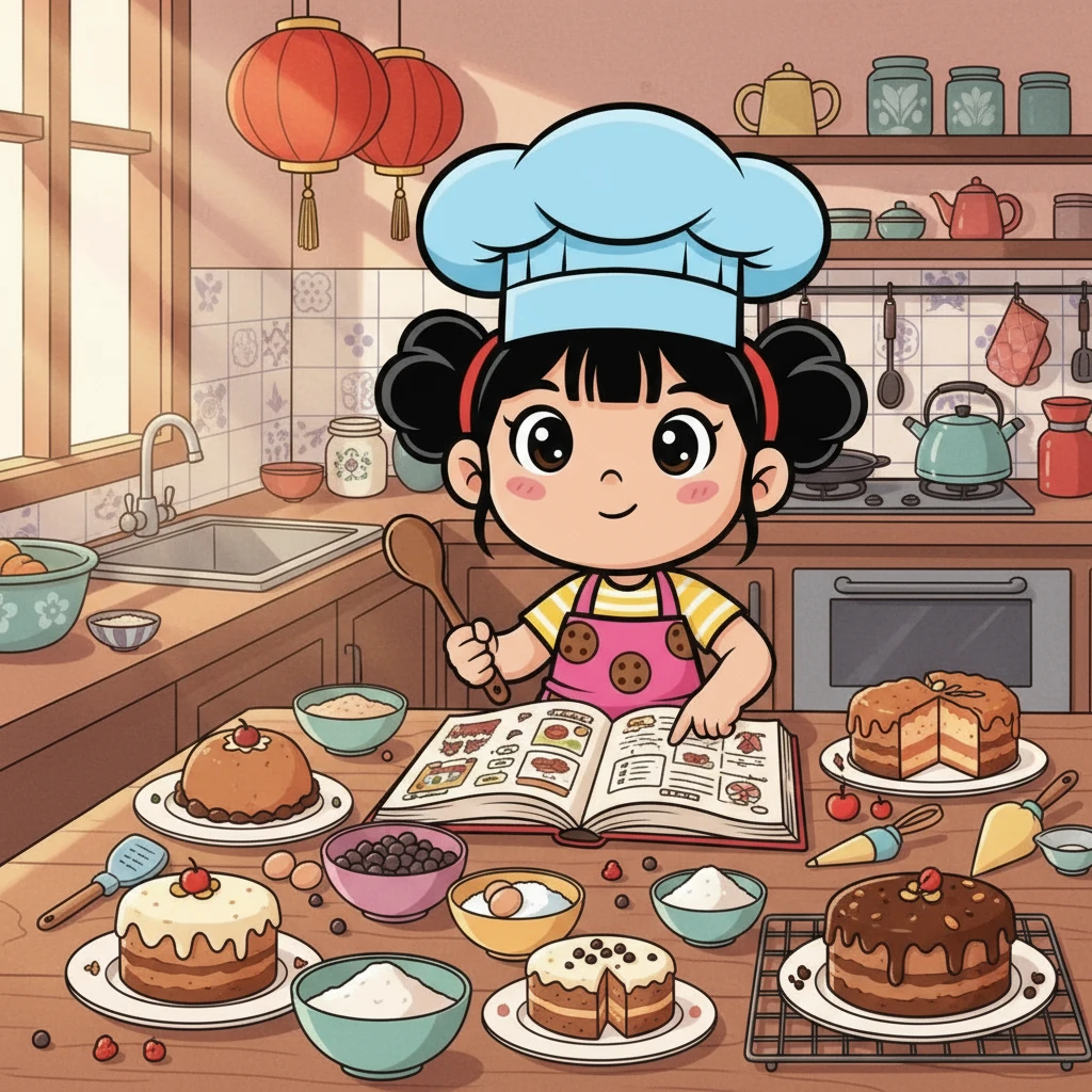 一天，Hello Cocoa 接到了一個特別的訂單，需要製作一款獨特的蛋糕。 Tammy 勇敢地接下了挑戰，開始構思和嘗試。 她翻閱食譜，不斷實驗，力求完美。