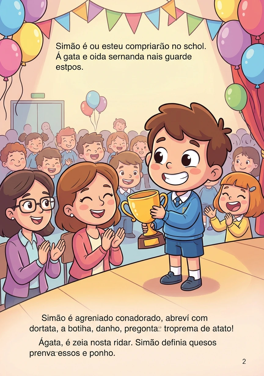No final do ano, Simão é laureado como o melhor aluno da turma. Ele recebe o prêmio com orgulho, agradecendo à mãe, à Ágata e à professora pelo apoio e incentivo.
