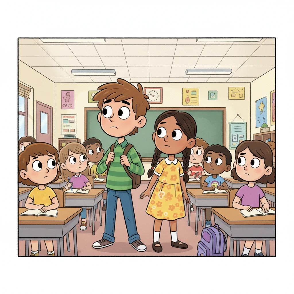 Leo, a quick-witted student, exchanged a nervous glance with his best friend, Mia. A wave of suspicion swept through the classroom as everyone started to eye their classmates, even their closest friends, with dawning mistrust. The hunt for tiny, abnormal details had begun.