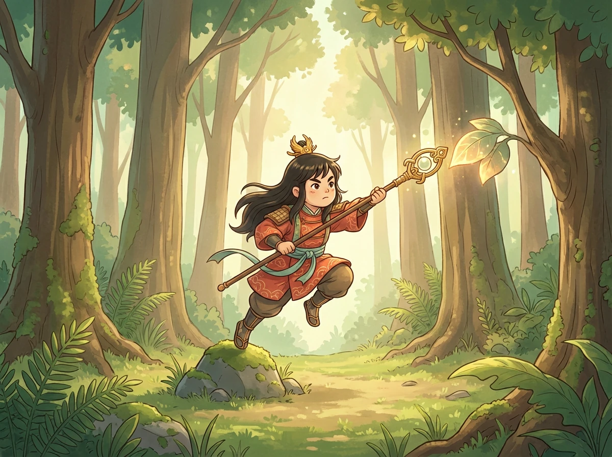 孙悟立历经千辛万苦,终于找到了一位隐居在深山中的仙人。仙人被他的诚心感动,收他为徒,并赐予他“孙悟空”这个名字。悟空开始刻苦学习仙法,日夜苦练,进步神速。