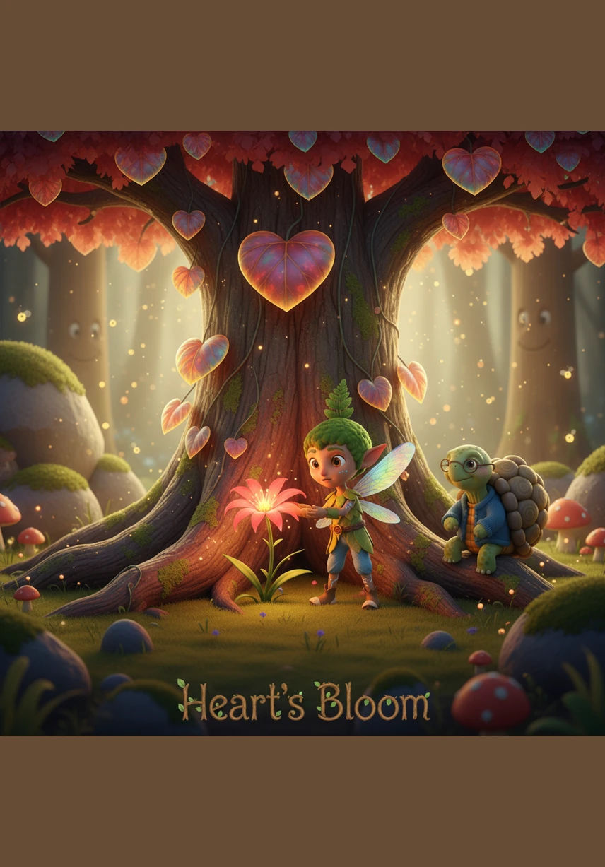 Pip finally reaches the Heart Tree, the oldest and tallest tree in the forest, where Sheldon and the other spirits are waiting. The tree’s leaves have turned a dusty gray, waiting patiently for the melody of life to return to its branches.
