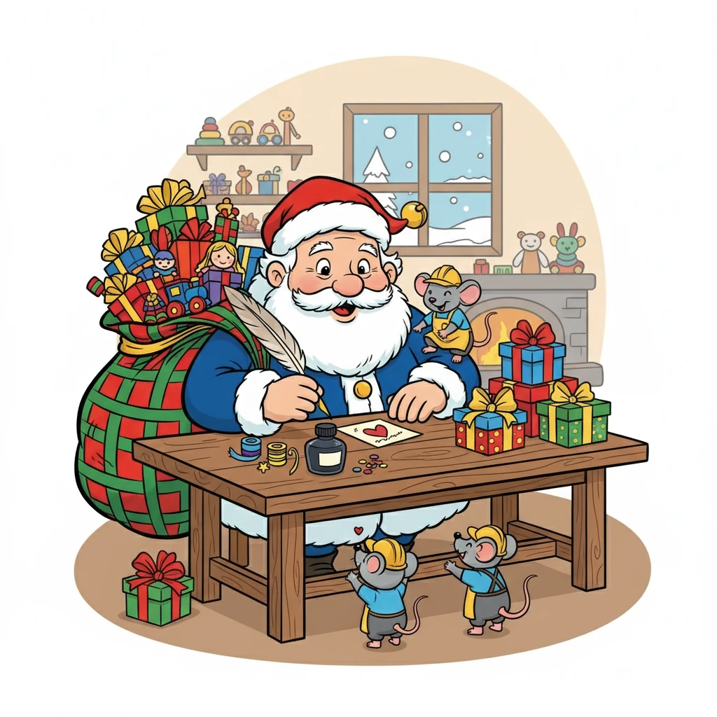 Avec l'aide de ses amis, Barnabé s'assura que le cadeau spécial était préparé avec amour. Il ajouta même une petite note encourageante.