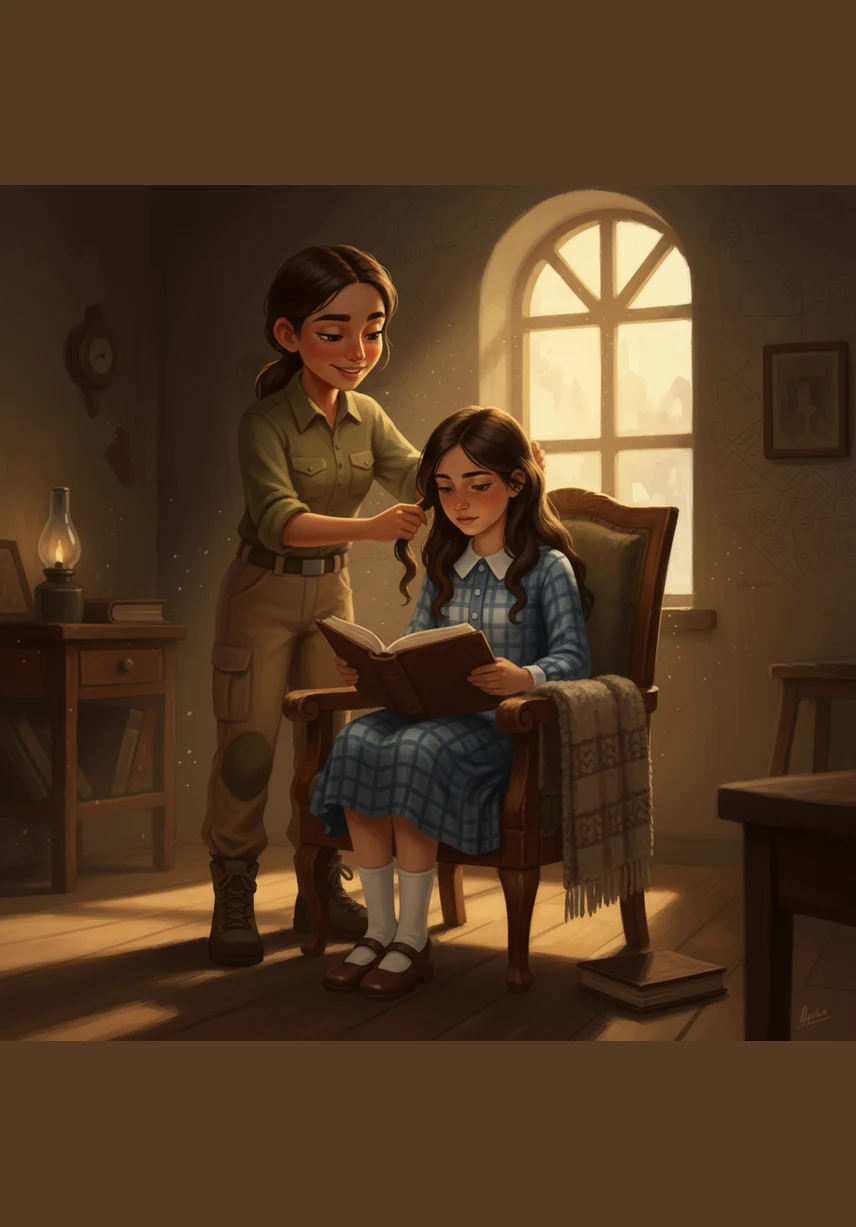 Mariana pulls out a piece of chocolate and offers it to Rita as a small gesture of love amidst the sadness. Seeing her friend’s faint smile, Mariana understands that while problems don't disappear, they become lighter when they are shared.