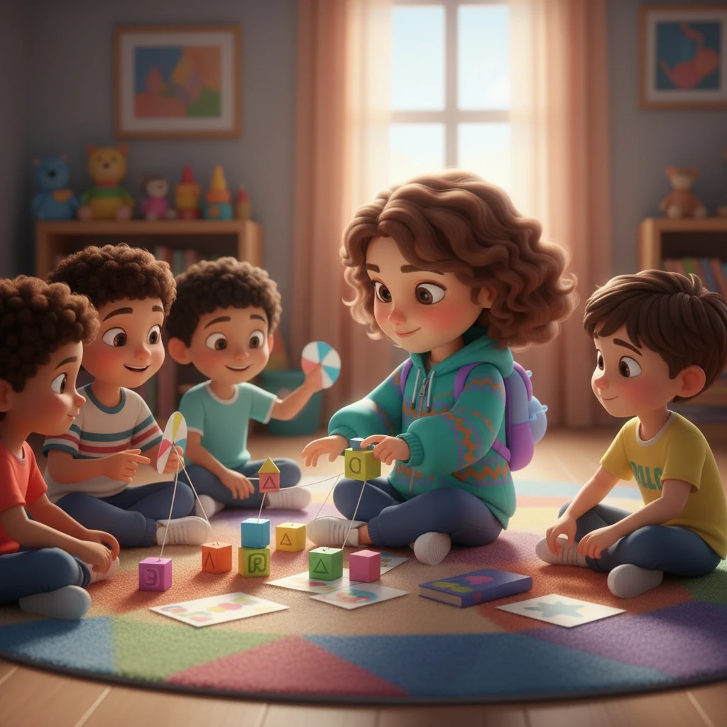 Бірге олар қарапайым интерактивті оқу ойынын жасай бастайды. Олардың бет-әлпетінде жігер мен шығармашылық көрінеді.