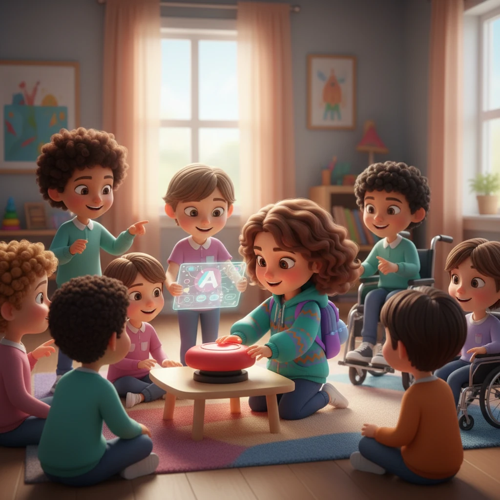 Ару мен оның достары ойынның алғашқы нұсқасын ерекше балаларға көрсетеді. Балалар қуанып, ойынды сынап көреді.