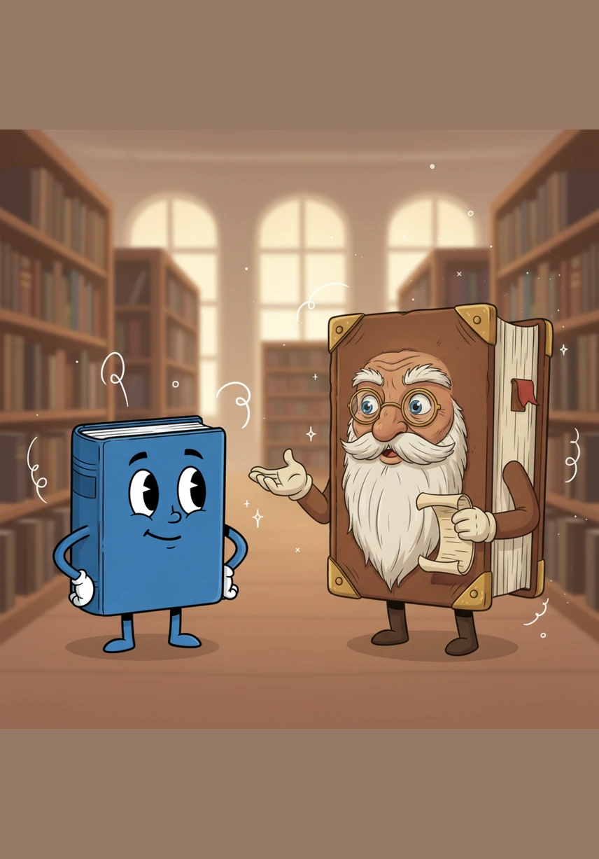 Dewey soon found himself in the presence of Professor Pages, a very thick and wise Encyclopedia wearing a pair of tiny spectacles. The Professor explained that stories aren't just found in faraway lands, but are built page by page through the things we do and the friends we make. Dewey began to realize that his journey through the library was a story all on its own.