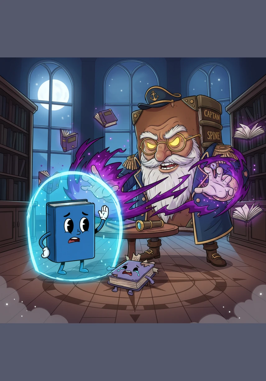 Suddenly, a strong gust of wind blew through an open window, pushing Dewey toward the edge of a tall reading table. He wobbled back and forth, feeling his heart race as he looked down at the distant floor. For the first time, Dewey felt like the hero of a scary chapter, and he braced himself for the fall.