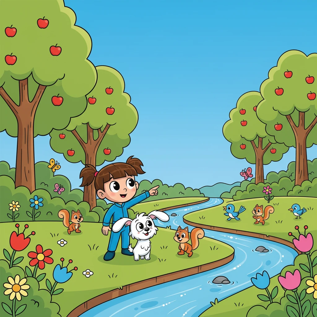 Ao chegar à Terra, Lili e Toto ficaram maravilhados com a beleza do planeta. Árvores altas, flores coloridas e rios cristalinos enchiam seus olhos. Os bichinhos corriam e brincavam por todos os lados.