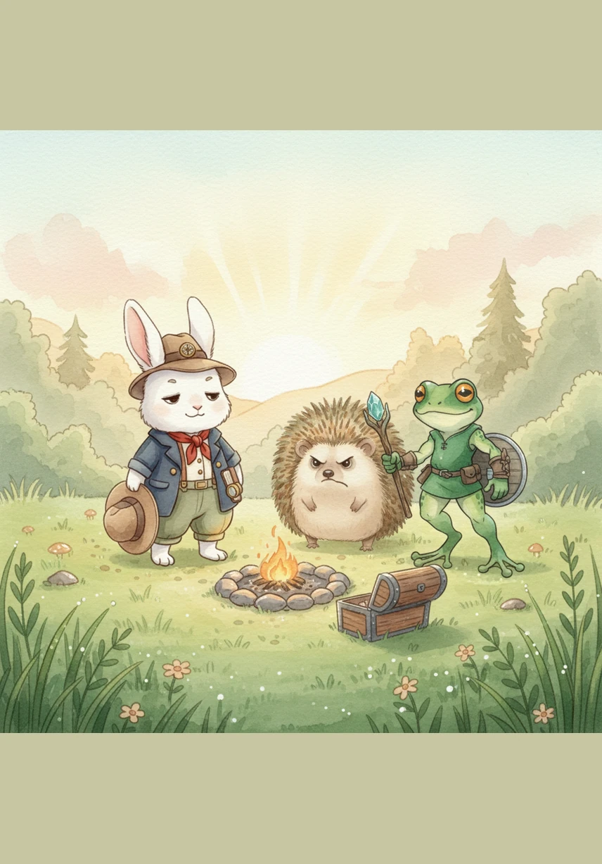 Hopper, Spike, and Lily return to the burrow just as the first light of dawn begins to touch the meadow. Mom gives Hopper a giant hug, proud that her little rabbit discovered that true bravery is helping others even when you are afraid.