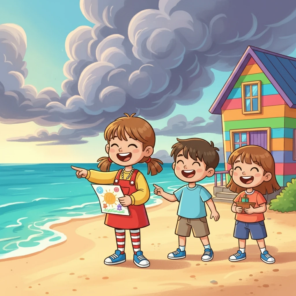 Omar viveva a Gaza, in una casa colorata vicino al mare. Il sole splendeva sempre, ma a volte, nuvole scure portavano paura. Omar amava giocare con i suoi amici, ridere e sognare il futuro.