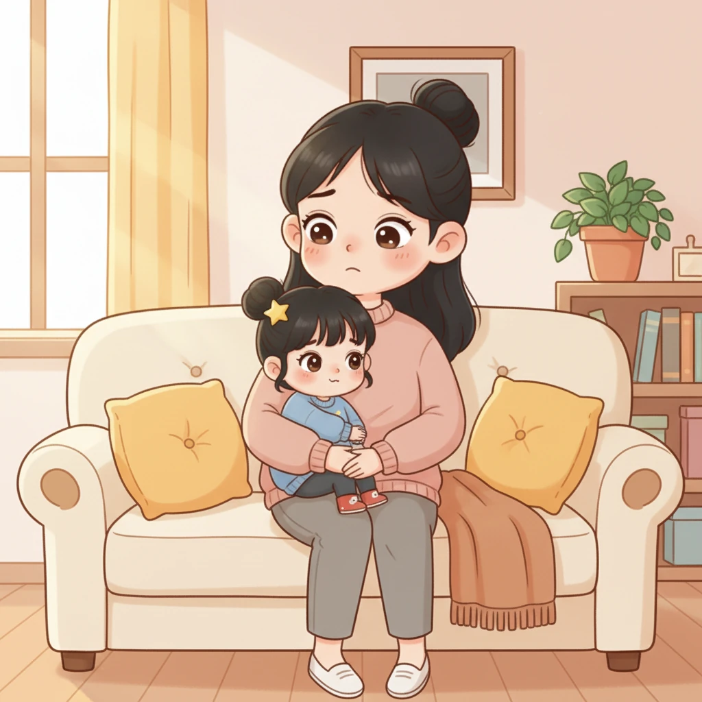 妈妈抱住小星星,温柔地解释说,虽然爸爸妈妈不住在一起了,但他们对小星星的爱永远不会改变。爱就像一根看不见的线,永远把他们连接在一起。