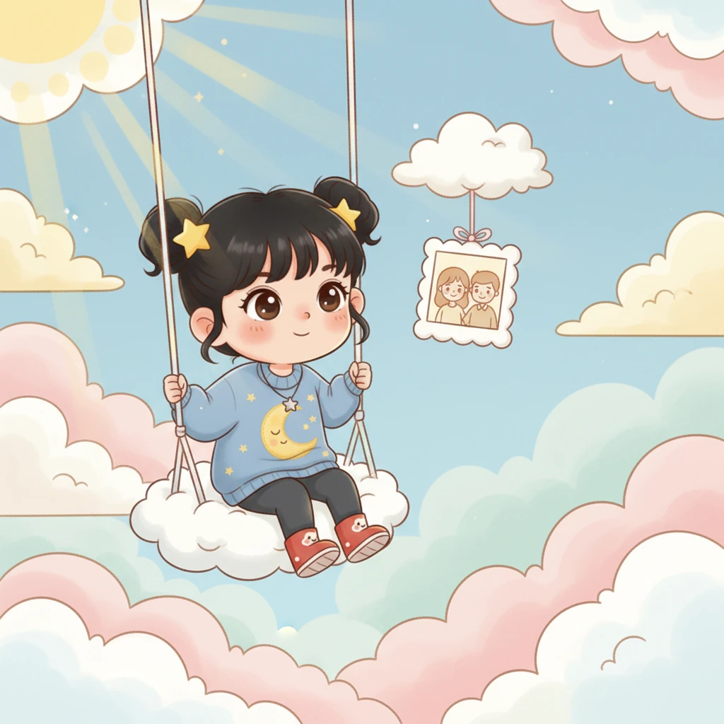 有时,小星星会感到一点点难过,她想念爸爸妈妈一起在家的日子。但她很快就会想起,无论在哪里,爸爸妈妈的爱都在她身边。