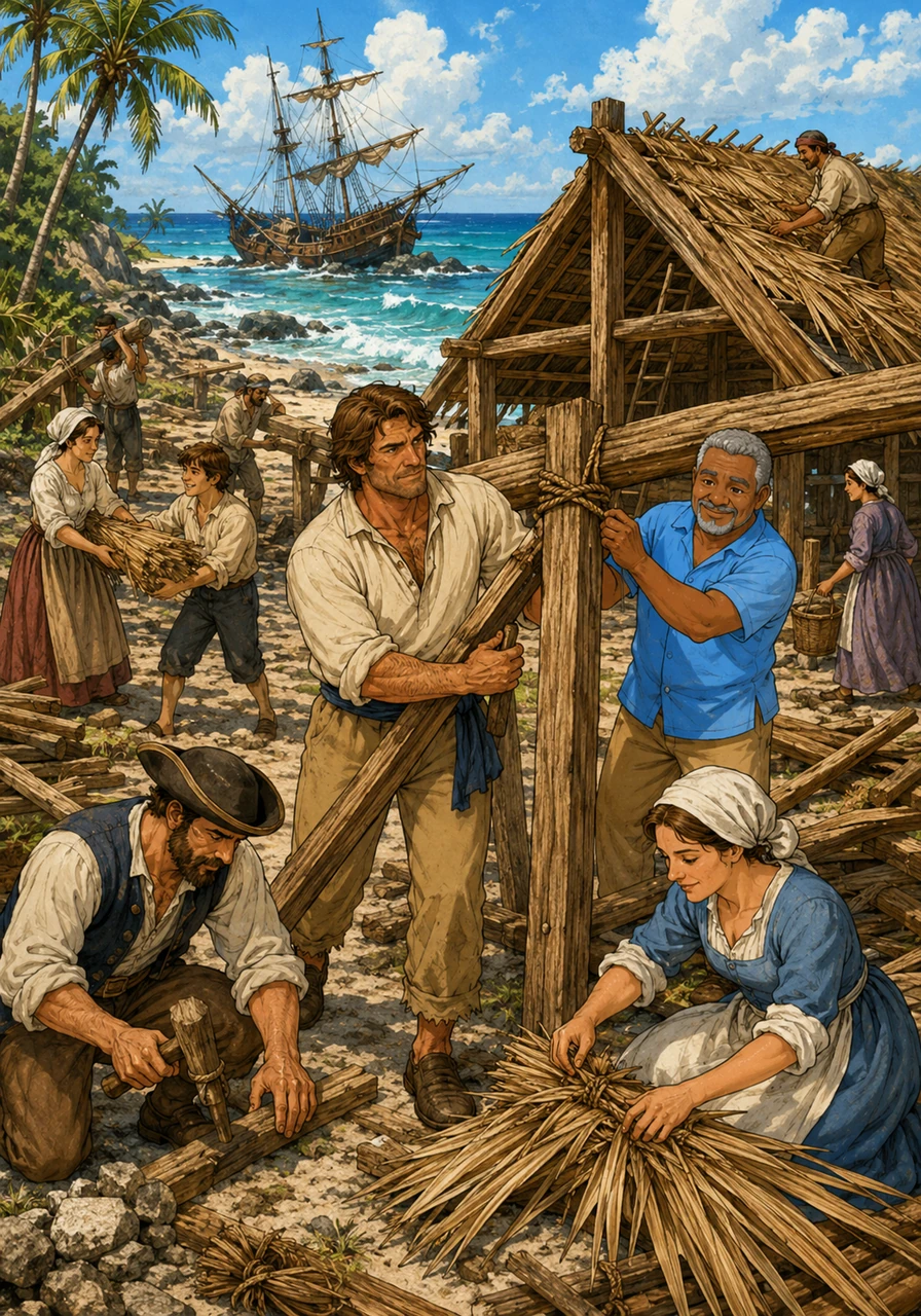 The first permanent settlers arrived in the 1700s, including shipwrecked sailors and adventurous families from Great Britain. They built small homes from ironwood and thatch, learning to survive on what the ocean provided.