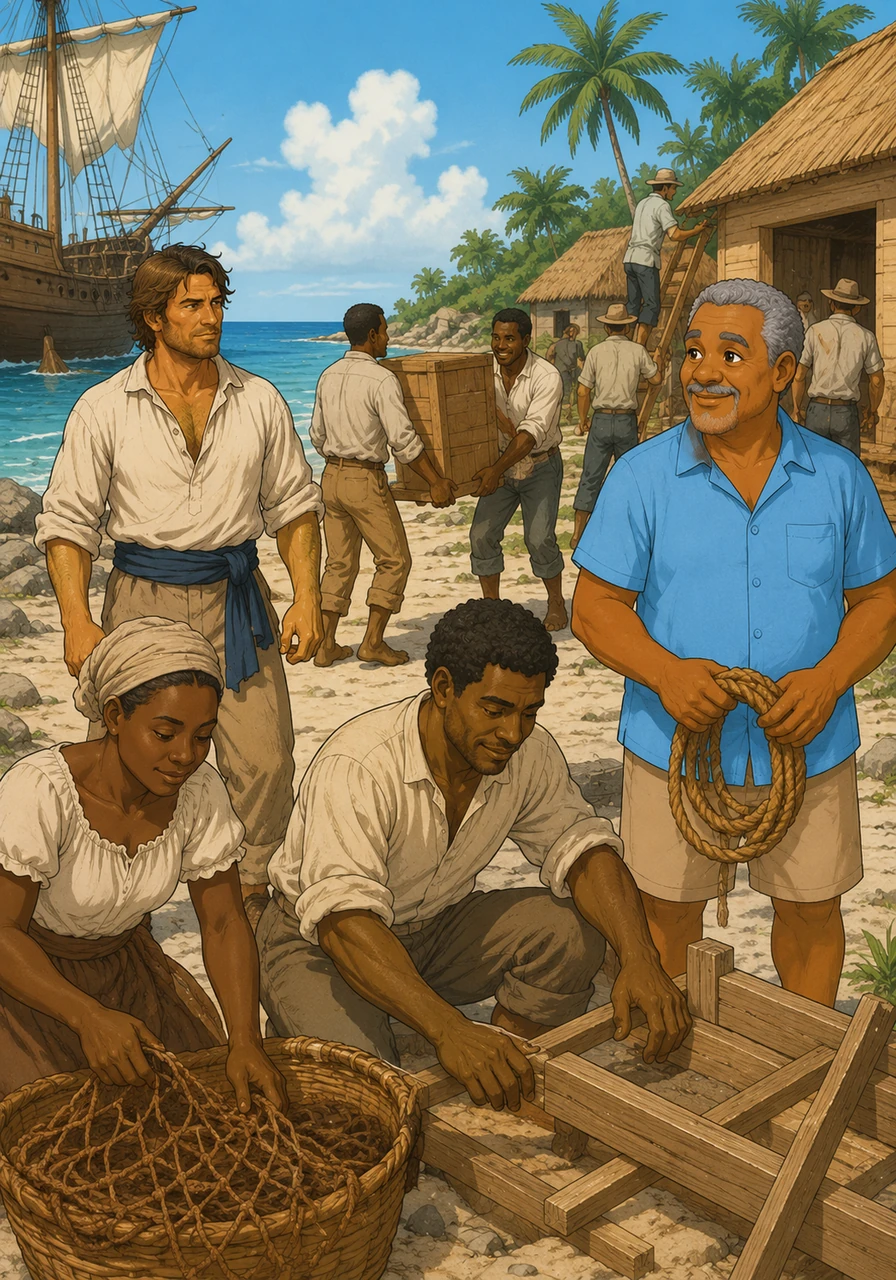 As the settlement grew, people of African descent were brought to the islands, contributing their skills and labor to the developing community. Despite the hardships of the era, their culture and resilience became a foundational pillar of the islands' identity.