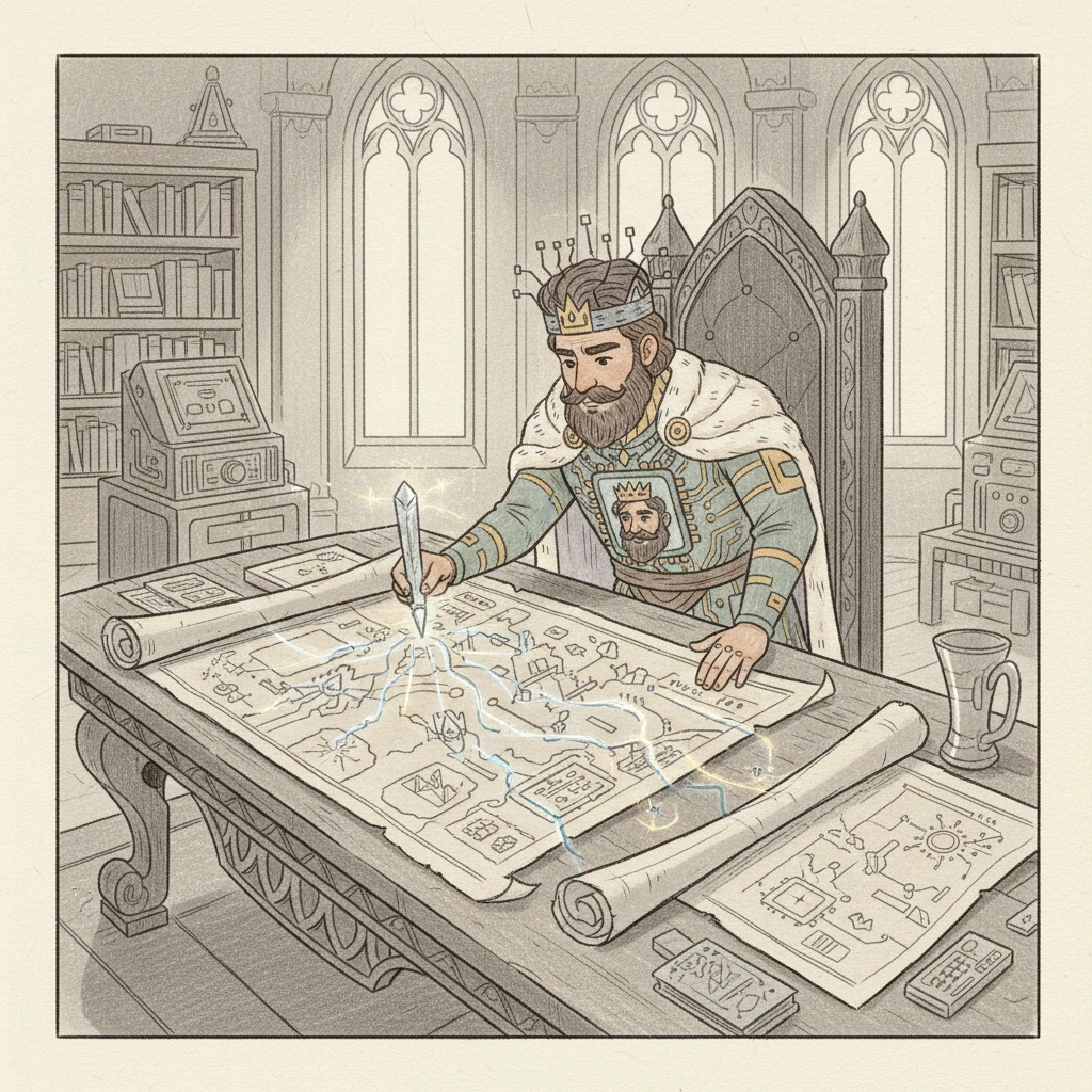 To connect these vital components, Siliconia relied on a network of shimmering pathways: the Address, Data, and Control Buses. These invisible conduits carried messages, data, and instructions across the kingdom with incredible precision and speed, forming the very circulatory system of King CPU's domain. Archie traced their invisible routes on ancient maps.