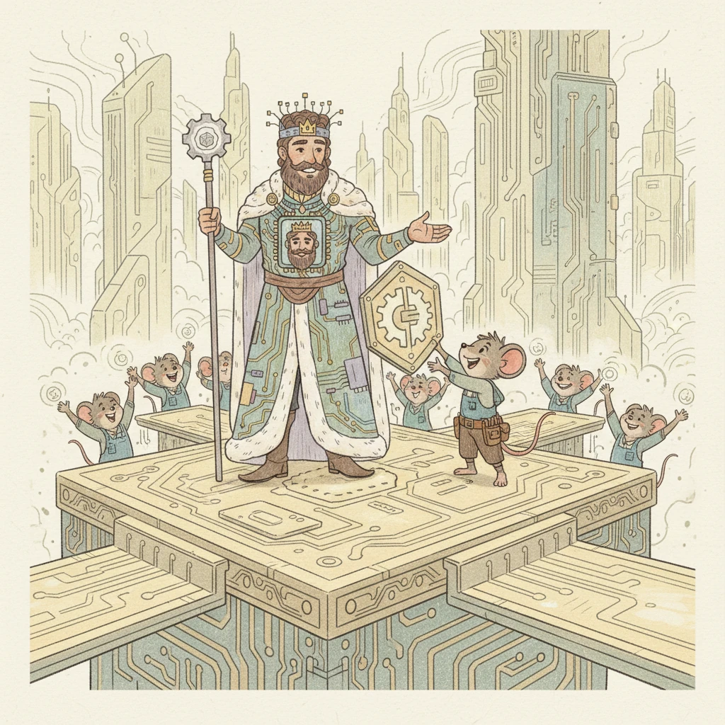 King CPU, pleased with the renewed efficiency, recognized Archie's extraordinary talent. He was declared a Master Architect of Logic, entrusted with the kingdom's most intricate designs and the continuous optimization of its core. Archie continued to innovate, forever exploring the boundless potential within Siliconia's heart.