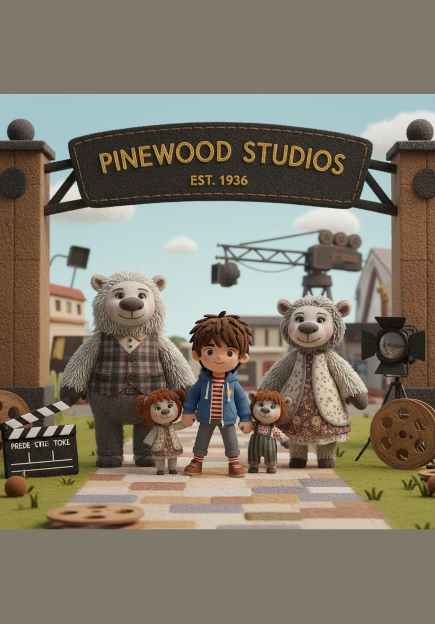 Leo and his family arrive at the legendary Pinewood Studios, the air buzzing with the excitement of cinematic history. They begin their adventure with a delicious lunch together, fueling up for a day of exploring the secrets of the silver screen.