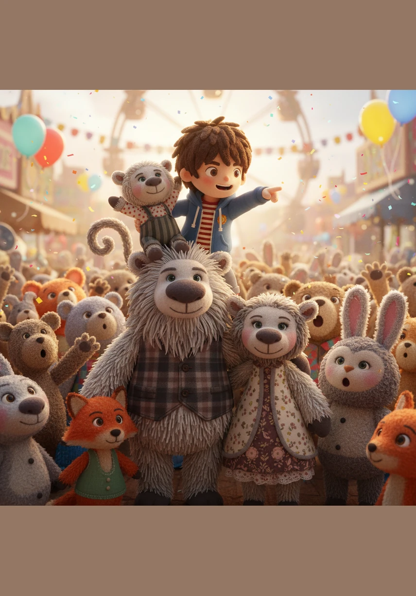 The day takes a thrilling turn as Leo spots a playful Deadpool waving at fans and a chilling Jason Voorhees carrying a spooky prop. Nearby, a girl dressed as Ladybug brings a bright splash of color and superhero energy to the bustling crowd.