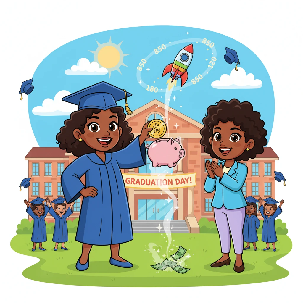 Graduation Day arrived, and Jasmine glowed with pride and zero fear. She happily sold her property, watching her student loans vanish and her credit score soar like a rocket. She had learned early that assets truly work while you sleep, giving her unstoppable confidence.